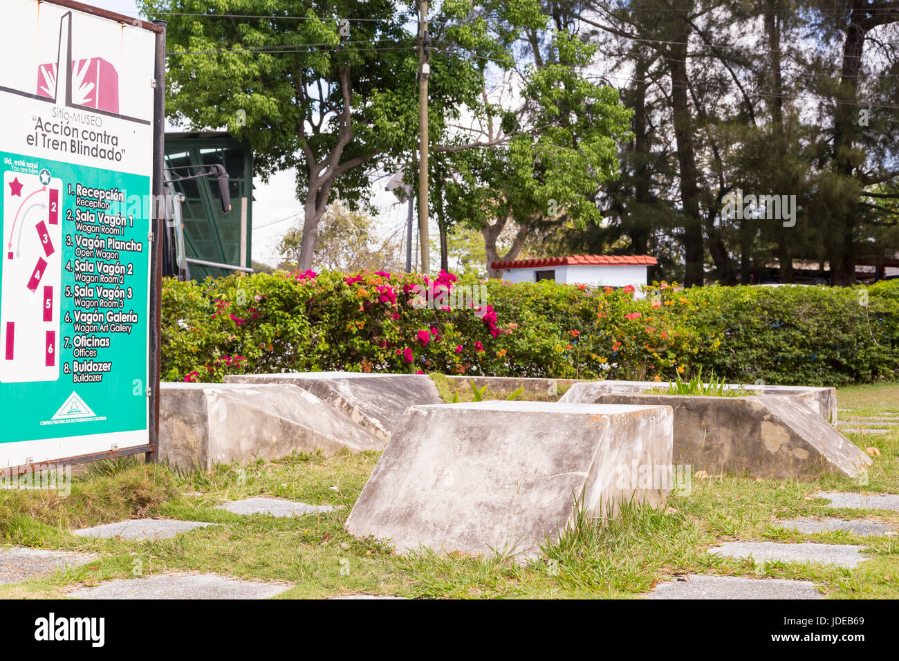 Museo "azione contro il treno blindato' in Santa Clara, Cuba Foto Stock