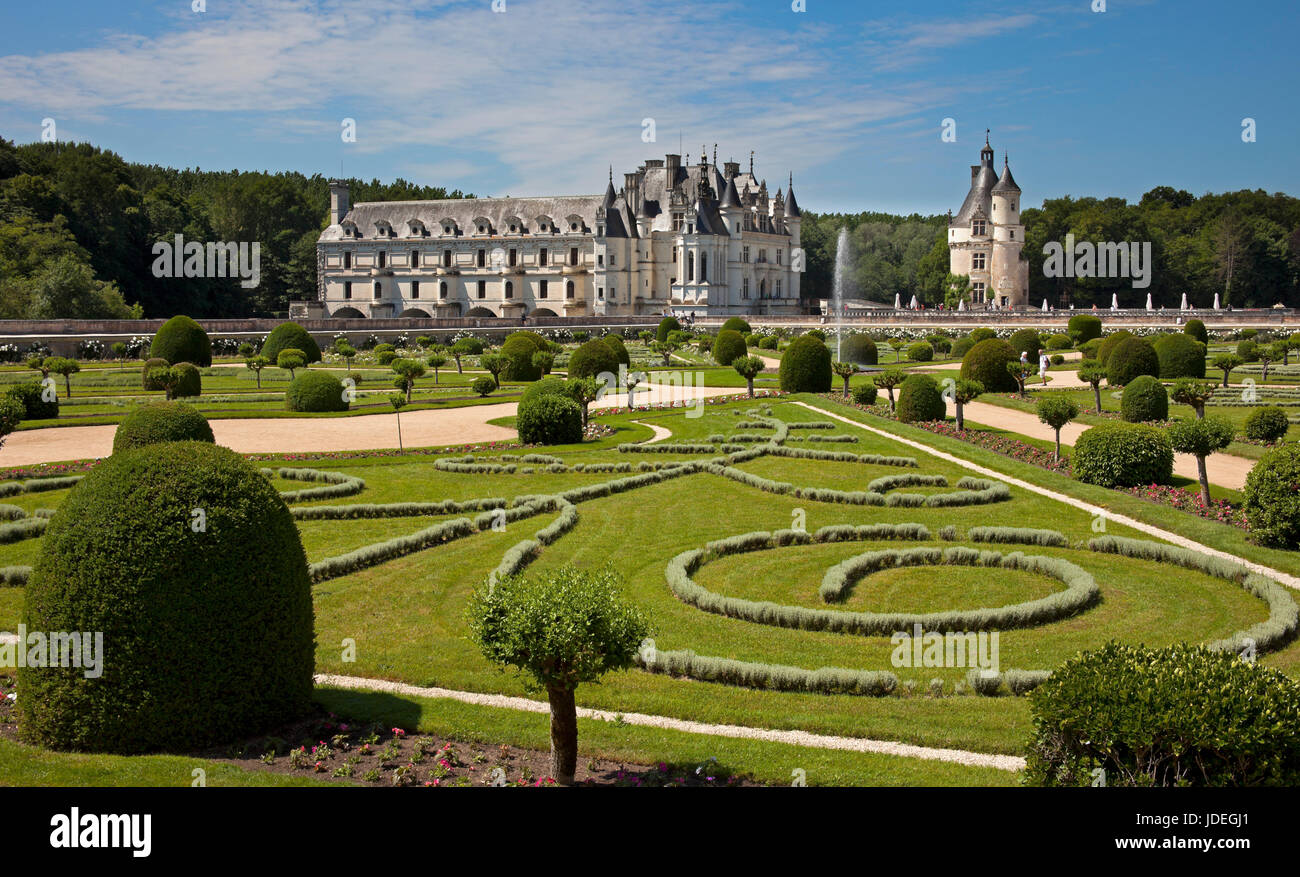 Castello di Chenonceau, Francia, Europa Foto Stock