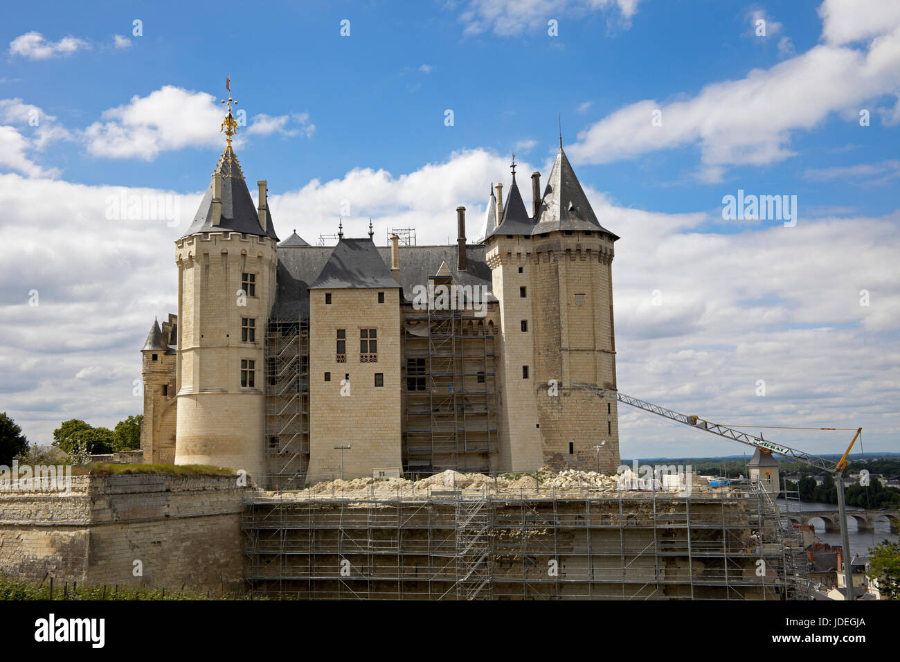 Saumur Chateau, Maine-et-Loire dipartimento in Francia occidentale, Europa Foto Stock