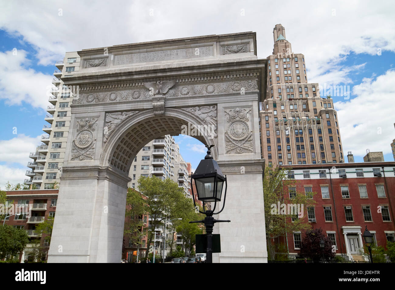 Washington Square arch New York City USA Foto Stock