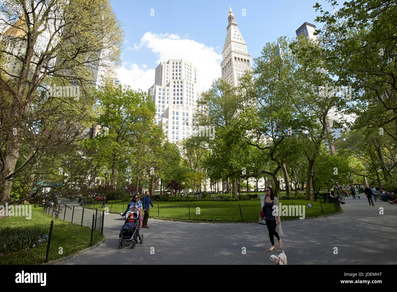 Madison Square Park di New York City STATI UNITI D'AMERICA Foto Stock