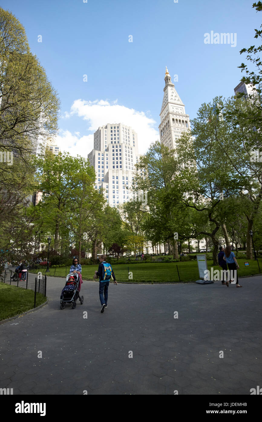 Madison Square Park di New York City STATI UNITI D'AMERICA Foto Stock