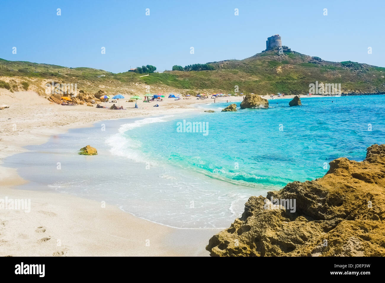 San Giovanni di Sinis spiaggia, Oristano, Sardegna, Italia Foto Stock