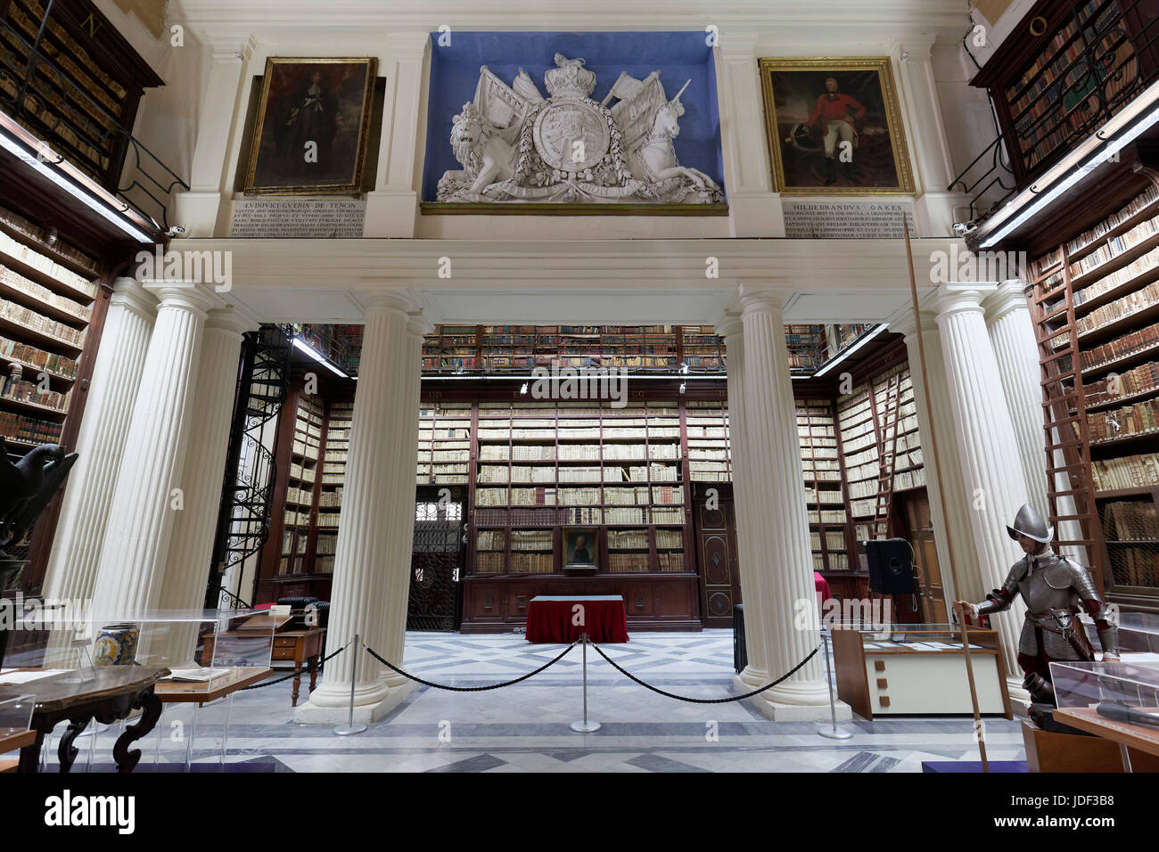 Sala Lettura, Biblioteca Nazionale a La Valletta, Malta Foto Stock