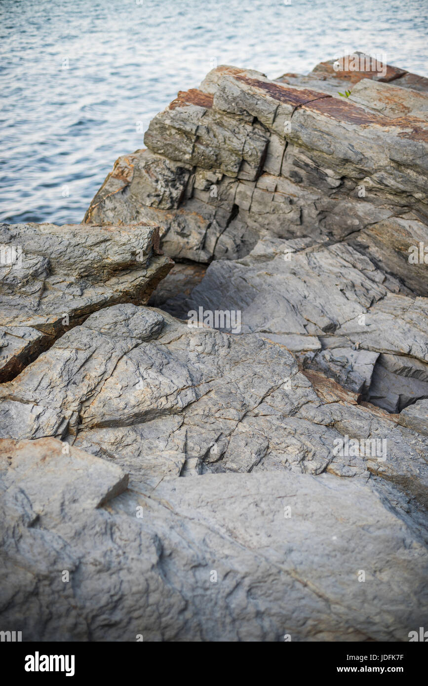 Cliff Walk affacciato sulla Baia di Easton Foto Stock