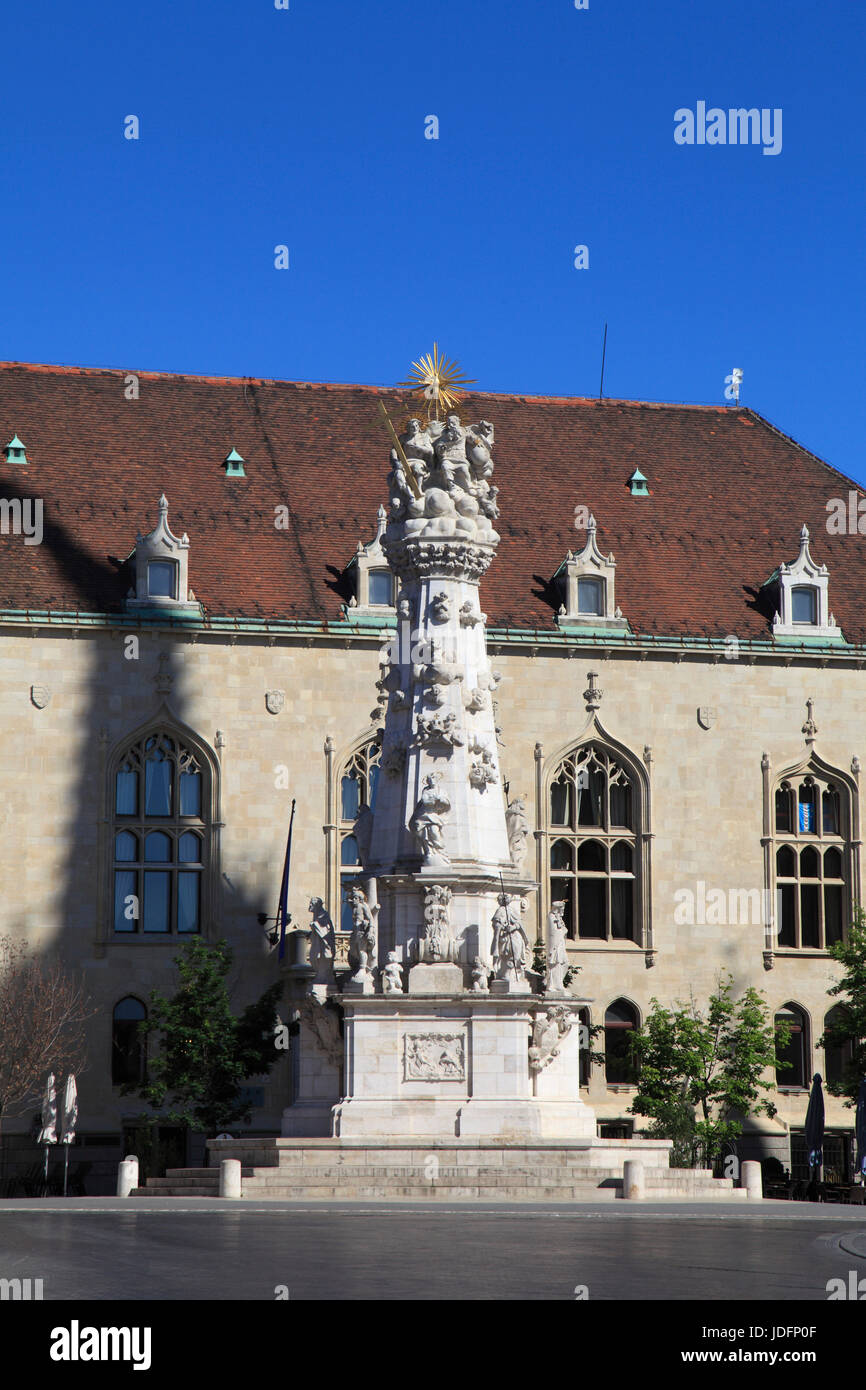 Ungheria, Budapest, Castello, la Colonna della Santa Trinità, Foto Stock