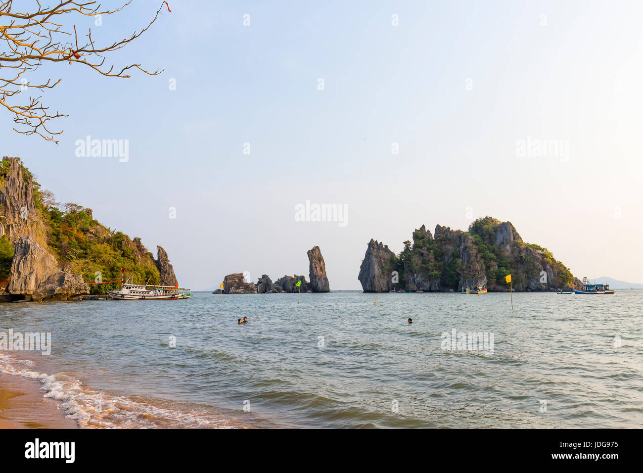 Ha Tien - Kien Giang - Hon Phu Tu - Viet Nam rocce sulla spiaggia Foto Stock