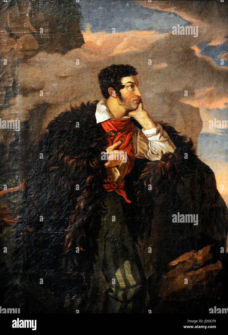 Adam Mickiewicz (1798-1855). Poeta, drammaturgo e saggista. Romanticismo polacco. Michiewicz in Crimea, su Ayu-Dag (Bear Mountain). Ritratto del pittore Valentinas Vankavicius (1800-1842). Vilnius Picture Gallery, Lituania. Foto Stock