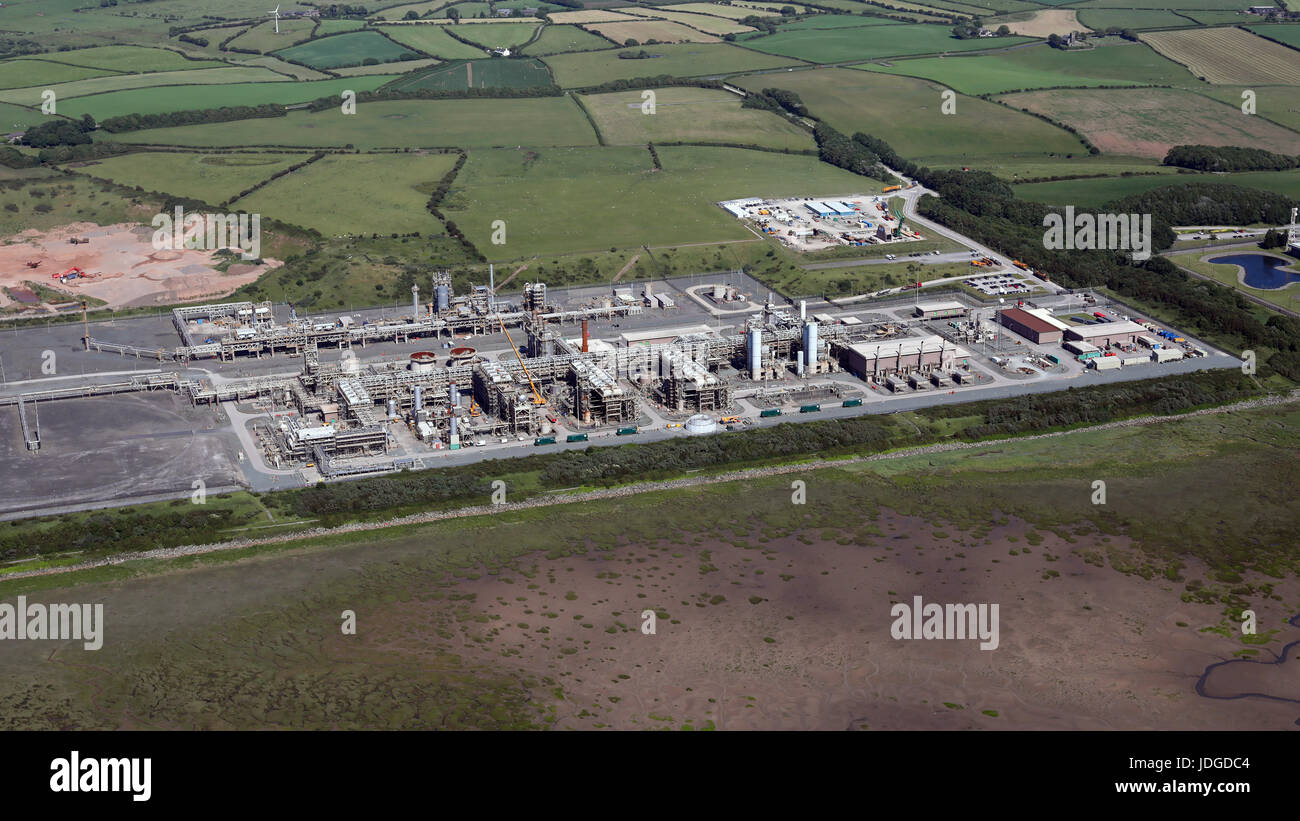 Vista aerea di Centrica RPS Ltd lavora a Barrow in Furness, Cumbria, Regno Unito Foto Stock