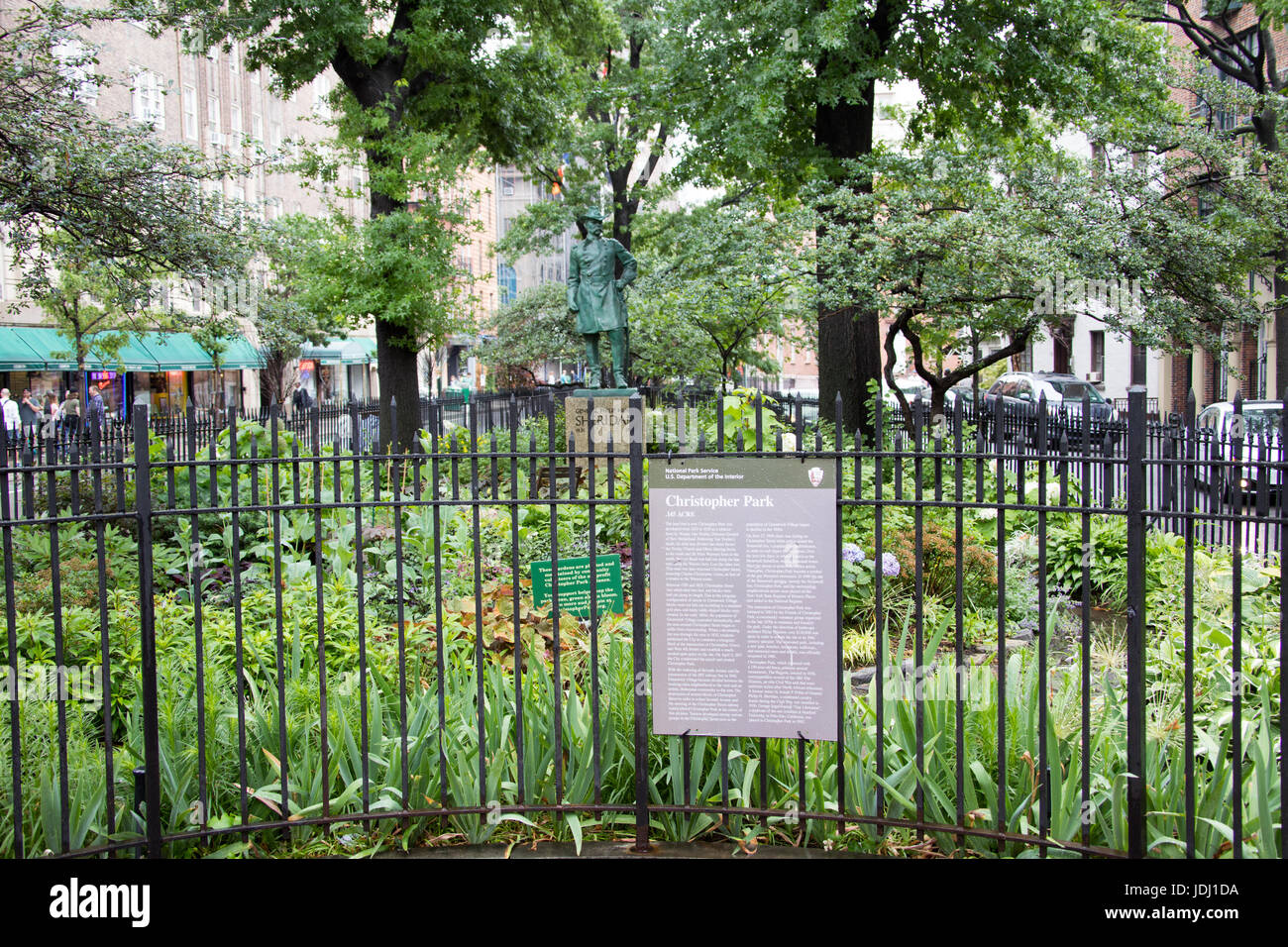 Christopher Park, Greenwich Village di New York City Foto Stock