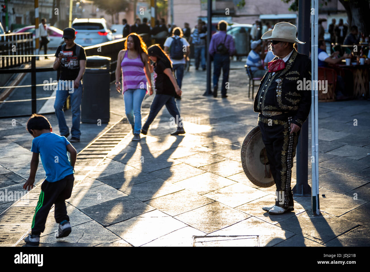 Mariachi, Plaza Garibaldi, Città del Messico, Messico Foto Stock