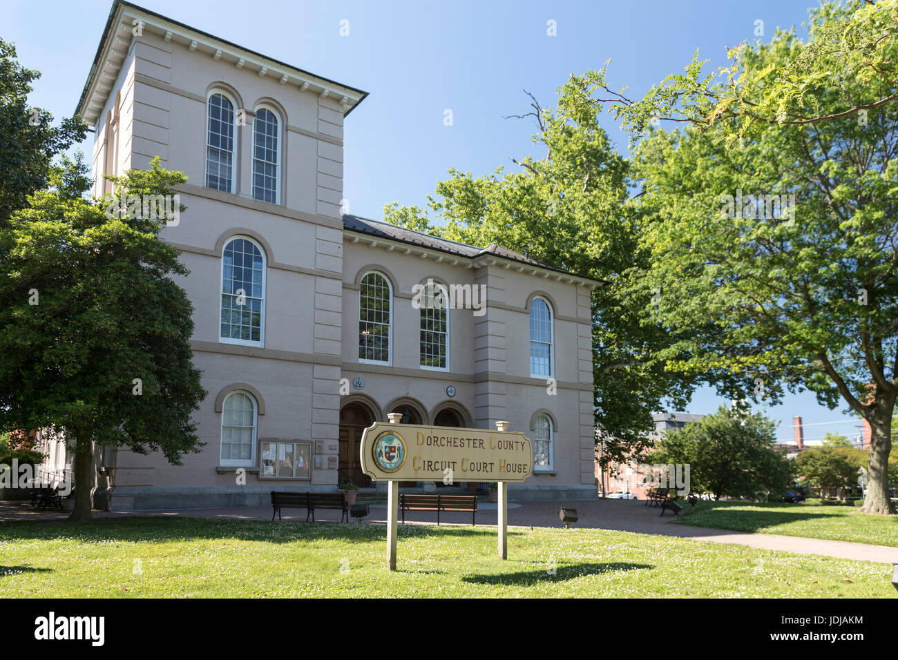 Chiesa Creek, Maryland - Dorchester County Court House, il sito di frequente le aste di slave. Foto Stock