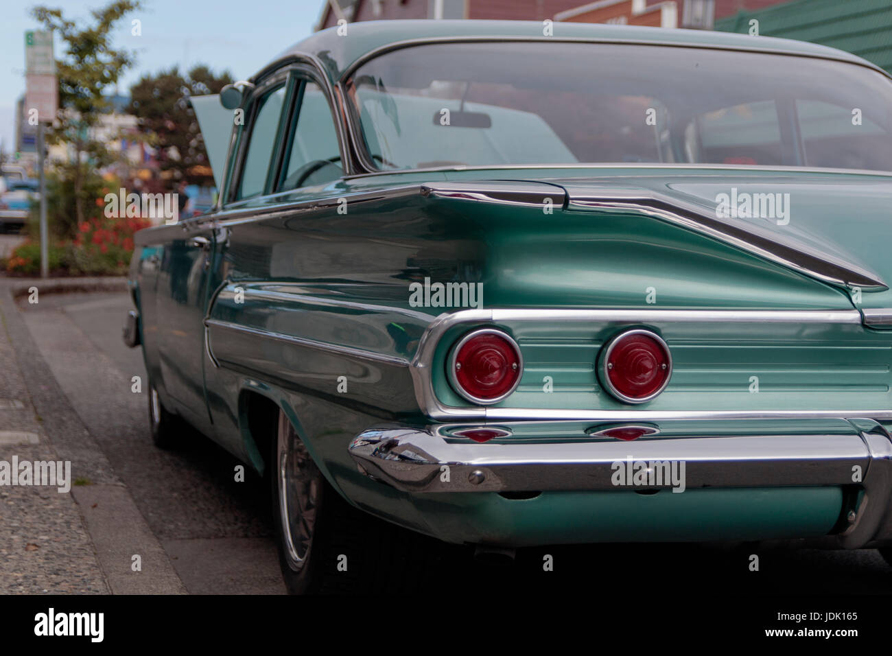 Automobili classiche a muscolo e Chrome Car Show in mare o, STATI UNITI D'AMERICA Foto Stock