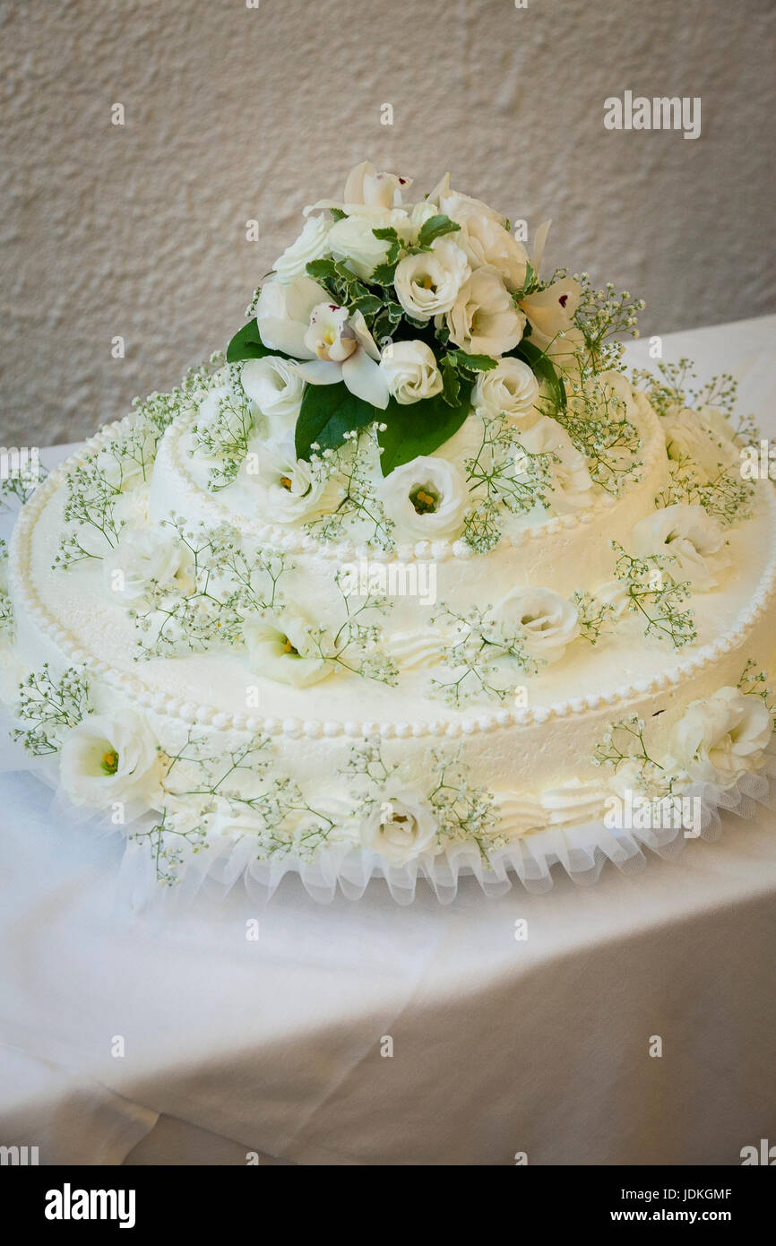 torta di cerimonia nuziale Foto Stock