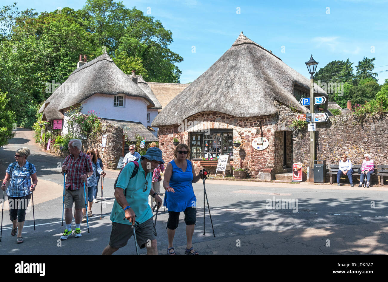 Il villaggio storico di cockington vicino a Torquay indevon, Inghilterra, Regno Unito. Foto Stock
