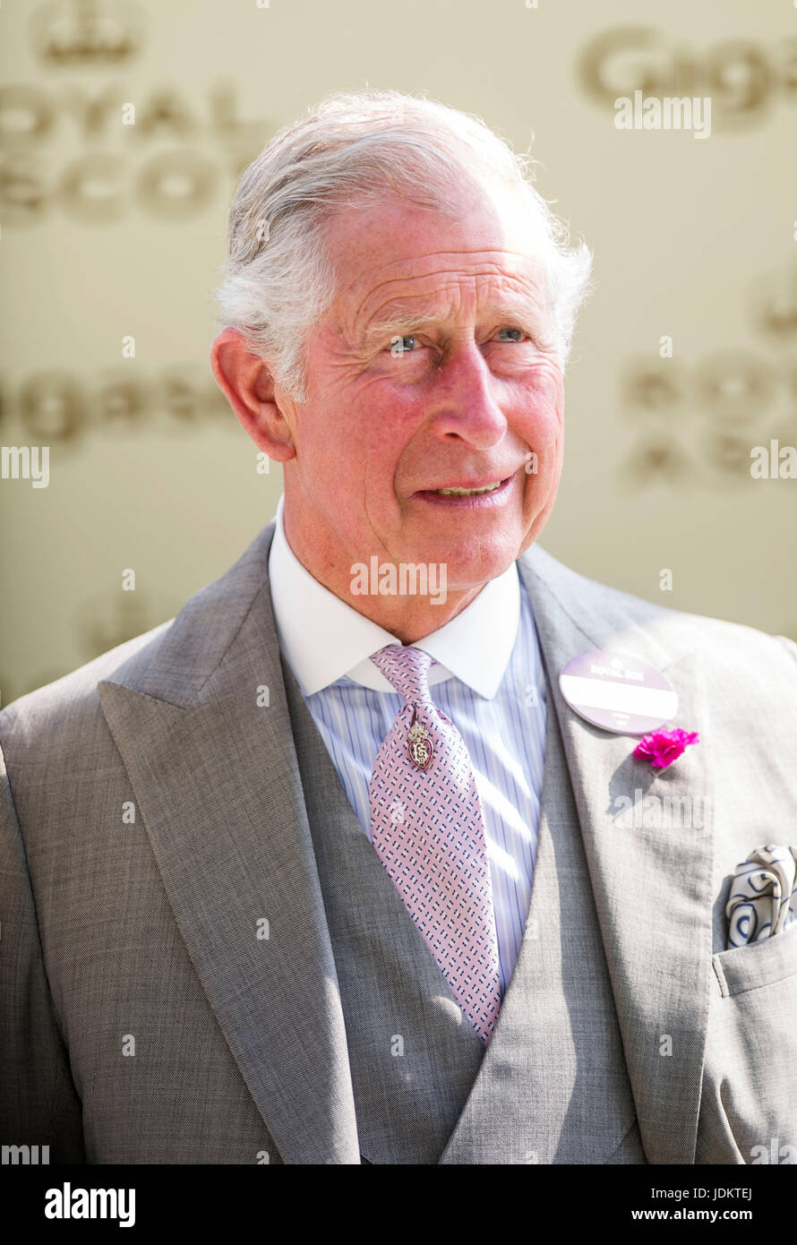 Ascot Berkshire, Regno Unito. Xx Giugno, 2017. Charles, Principe di Galles al Royal Ascot 20 Giugno 2017. Credito: John Beasley/Alamy Live News Foto Stock