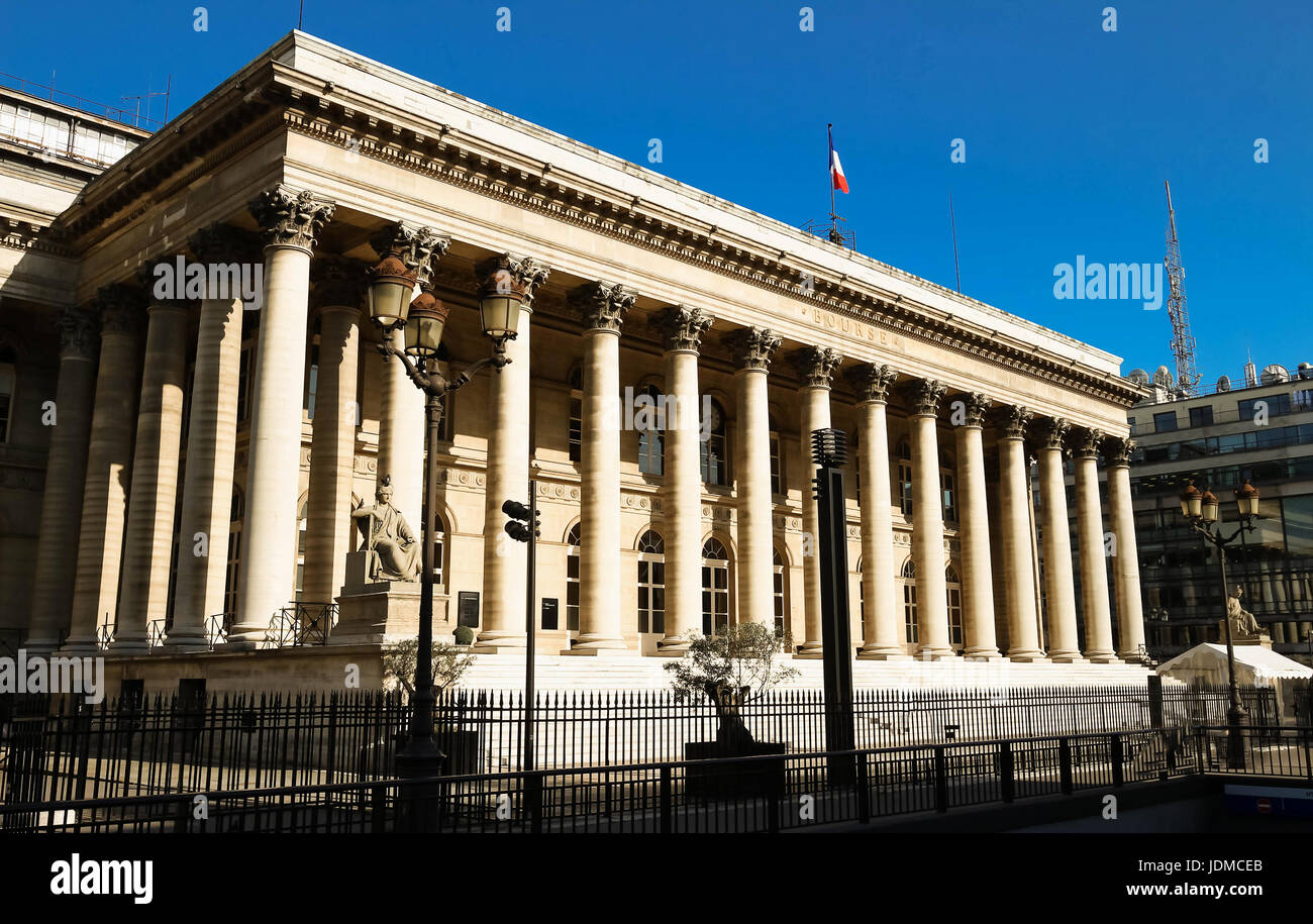 La Borsa di Parigi - palazzo BRONGNIART ,Parigi, Francia Foto stock - Alamy