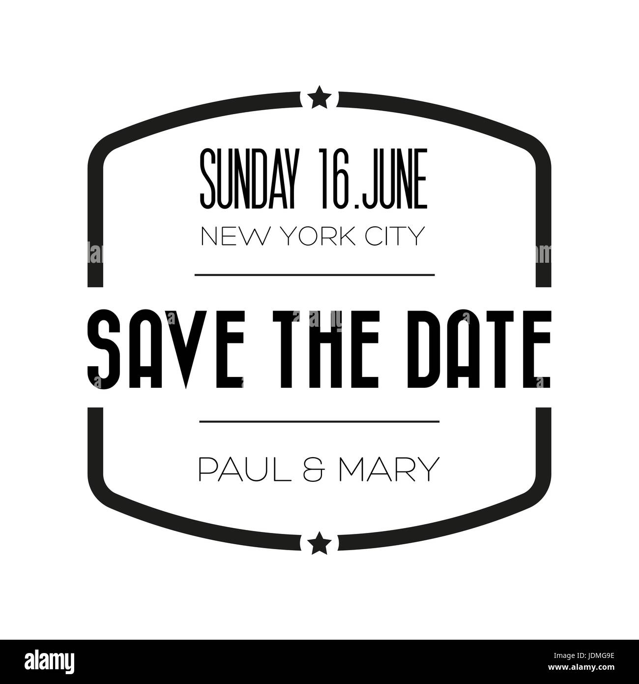 Salvare la data scritte Illustrazione Vettoriale