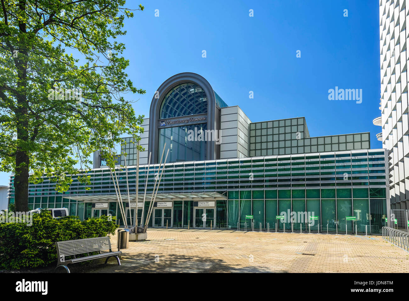 Fiera di Amburgo, Ingresso Est, Germania, Europa, Hamburg Messe, Eingang Ost, Deutschland, Europa Foto Stock