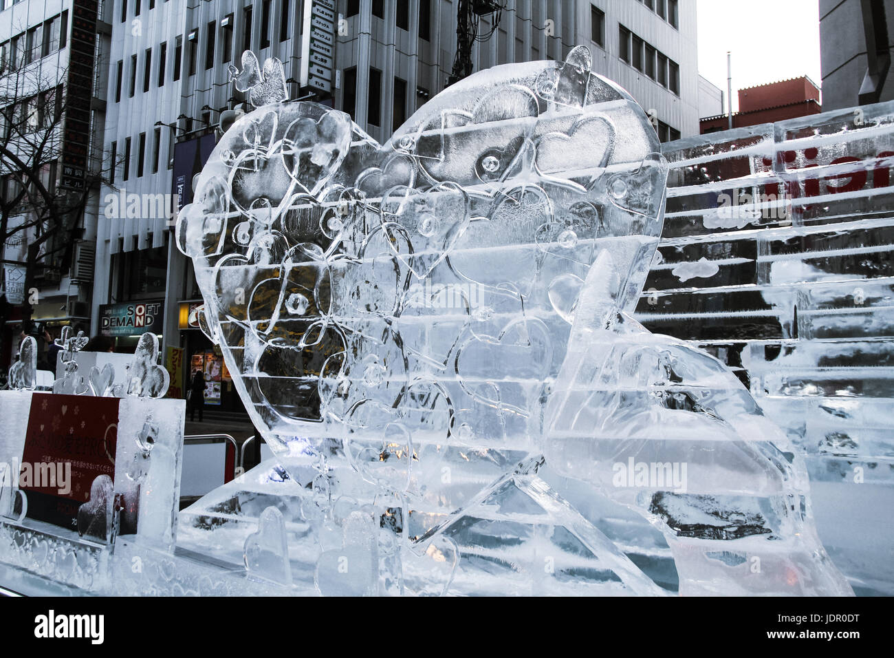 Sculture in 2017 Sapporo Snow Festival Foto Stock
