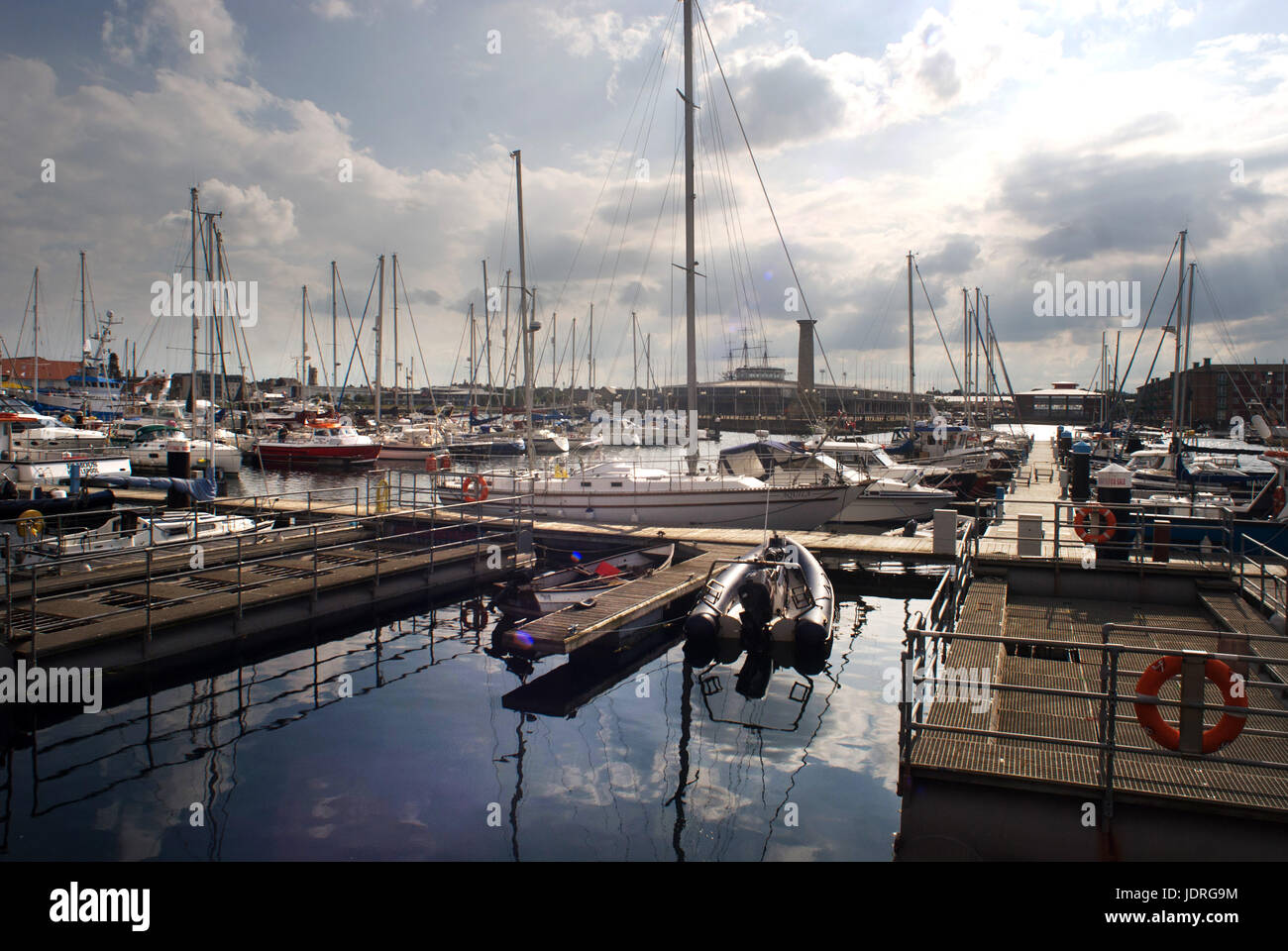 Yachts a Hartlepool marina Foto Stock