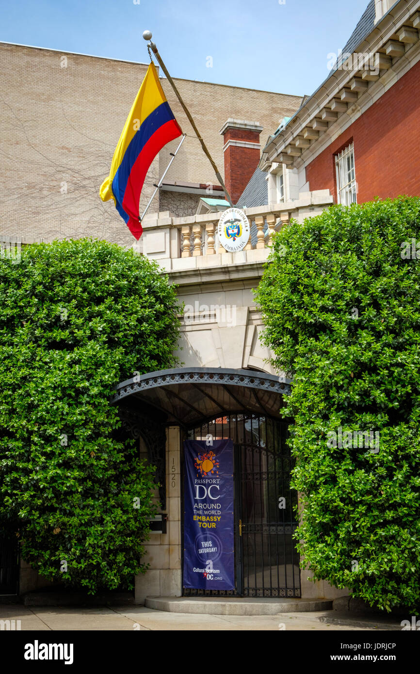 Residenza dell'ambasciatore della Colombia, Thomas T Gaff House, 1520 20th Street NW, Washington DC Foto Stock