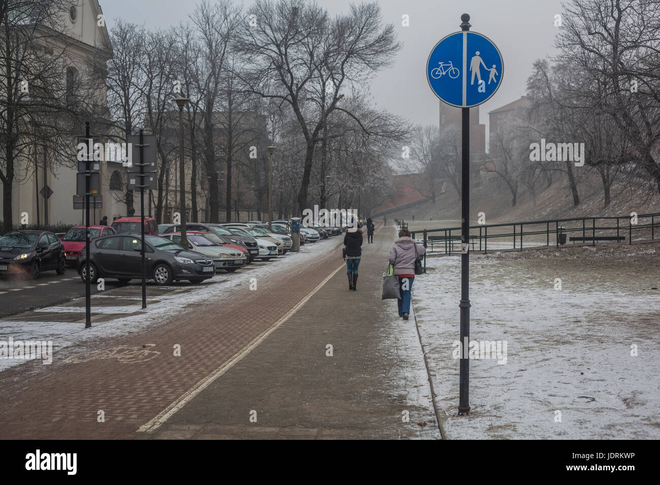 Strada principale a stare miasto Varsavia POLONIA Foto Stock