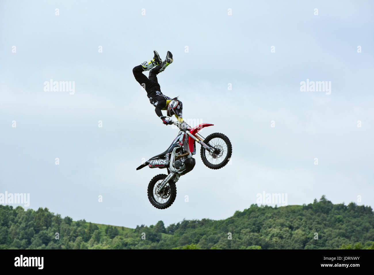 Trucchi freestyle Motocross. REGNO UNITO Foto Stock