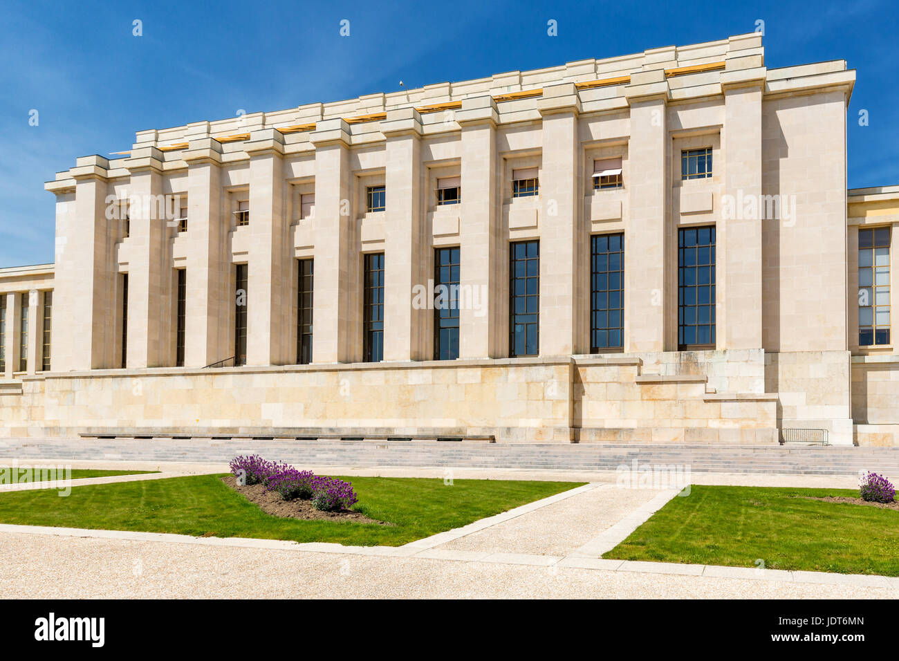 Palais des Nations, sede delle Nazioni Unite di Ginevra, Svizzera Foto Stock