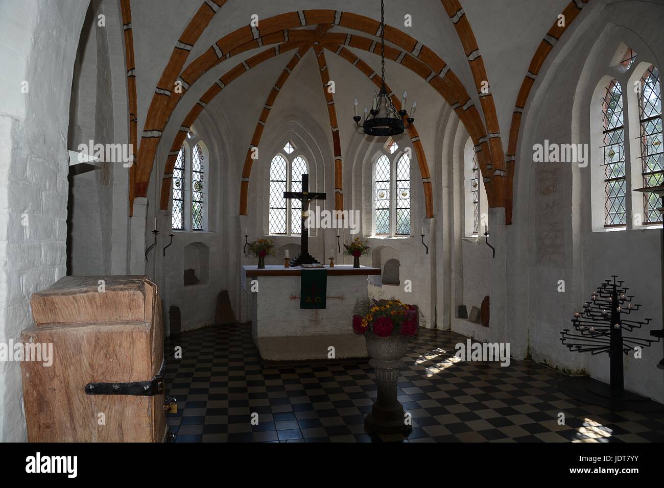 Groß Zicker, Dorfkirche Foto Stock