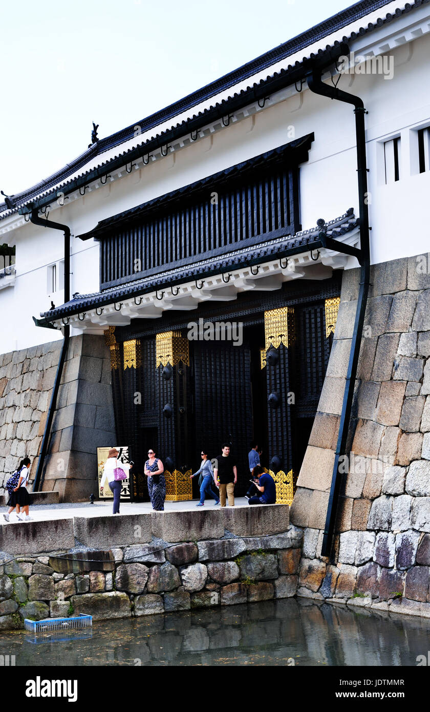 La Porta Est (Higashi ote-l'uomo) di il Castello Nijo, Kyoto, Giappone Foto Stock