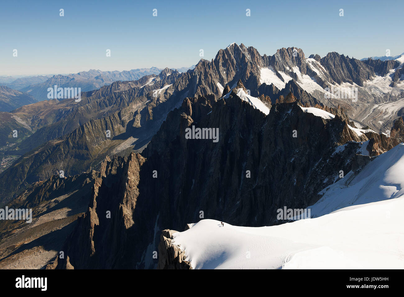 Scena della montagna, Chamonix Haute Savoie, Francia Foto Stock