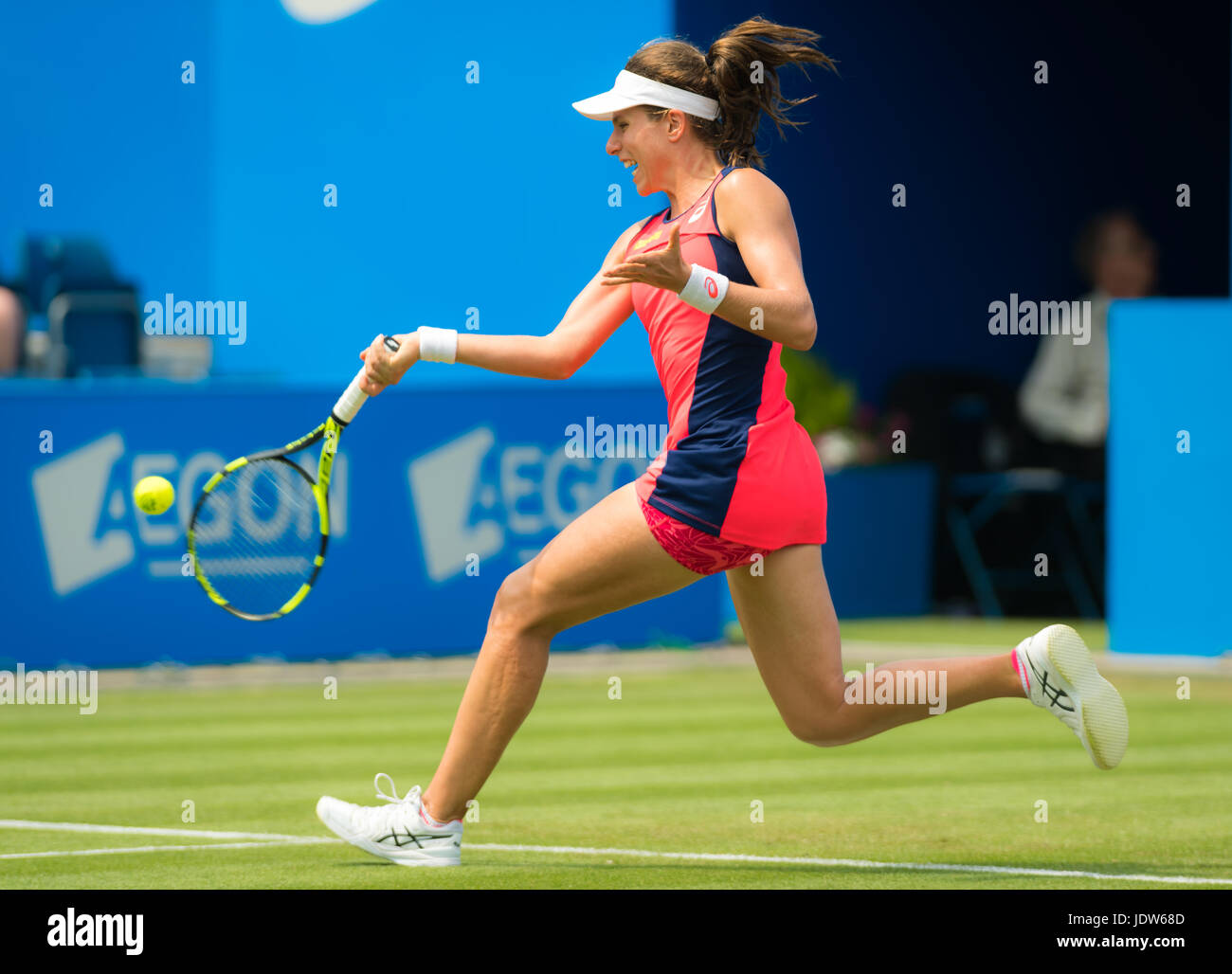 BIRMINGHAM, GRAN BRETAGNA - 20 giugno : Johanna Konta il 2017 Aegon Classic WTA Premier torneo di tennis Foto Stock