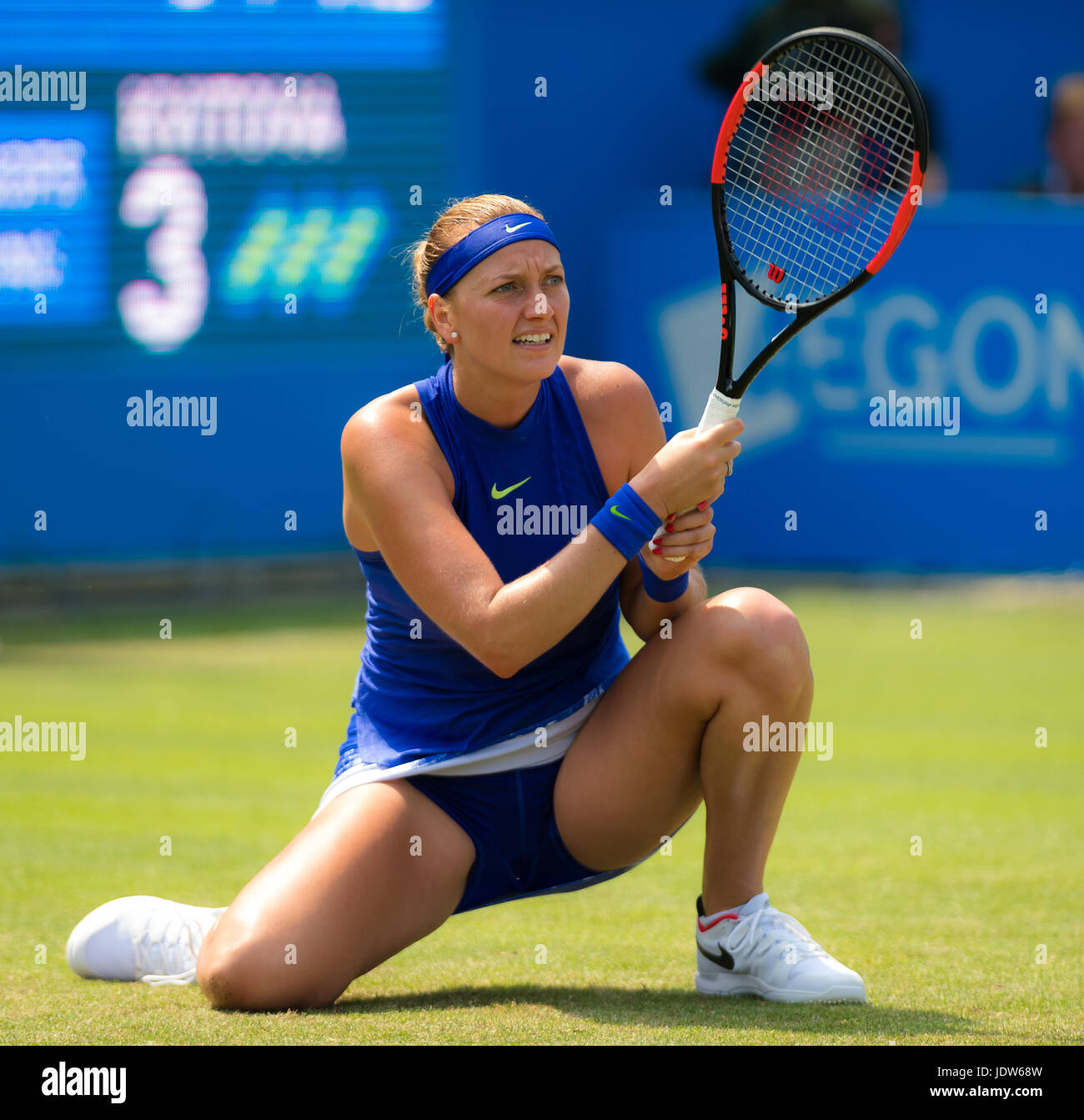 BIRMINGHAM, GRAN BRETAGNA - 20 giugno : Petra KVITOVA il 2017 Aegon Classic WTA Premier torneo di tennis Foto Stock