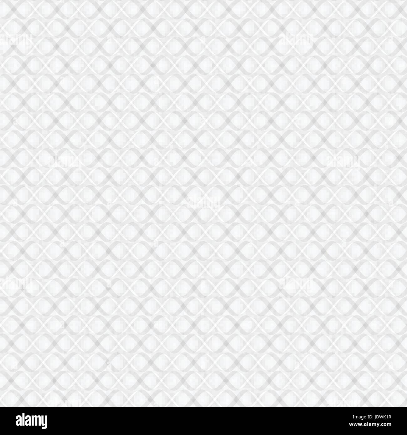 Texture bianche. configurazione astratta senza cuciture cross mesh geometriche. moderno interior design della parete su sfondo bianco illustrazione vettoriale Illustrazione Vettoriale