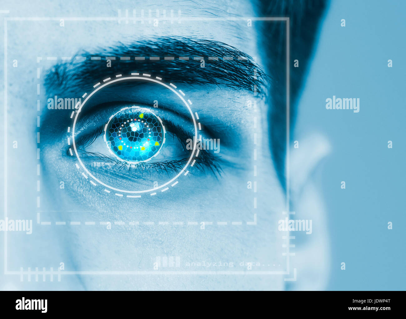 Lettore biometrico high tech la scansione della retina Foto Stock