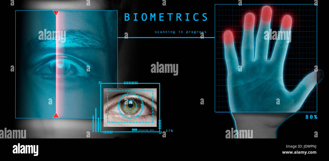 Lettore biometrico high tech di identificazione Foto Stock