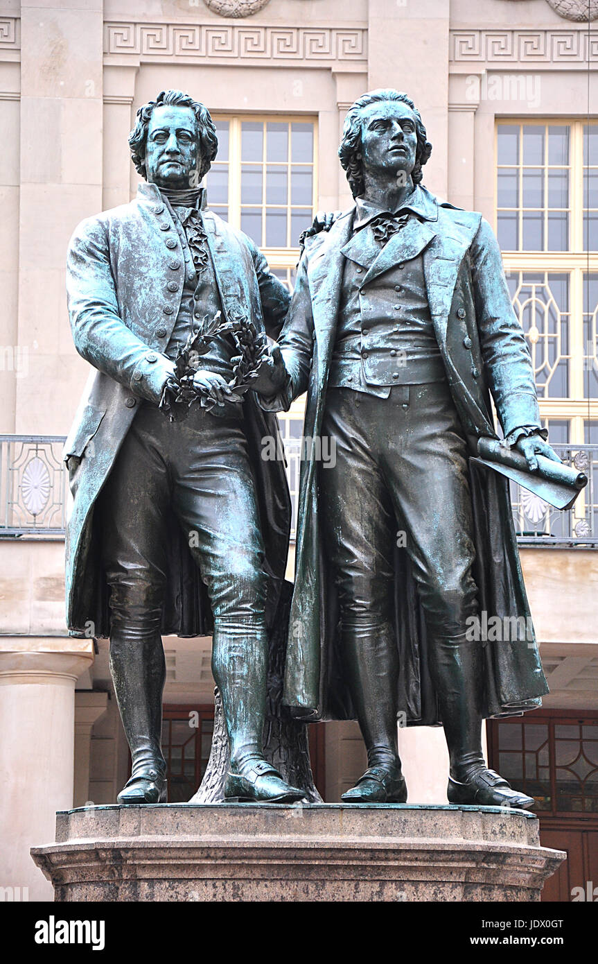 Schiller e Goethe Foto Stock