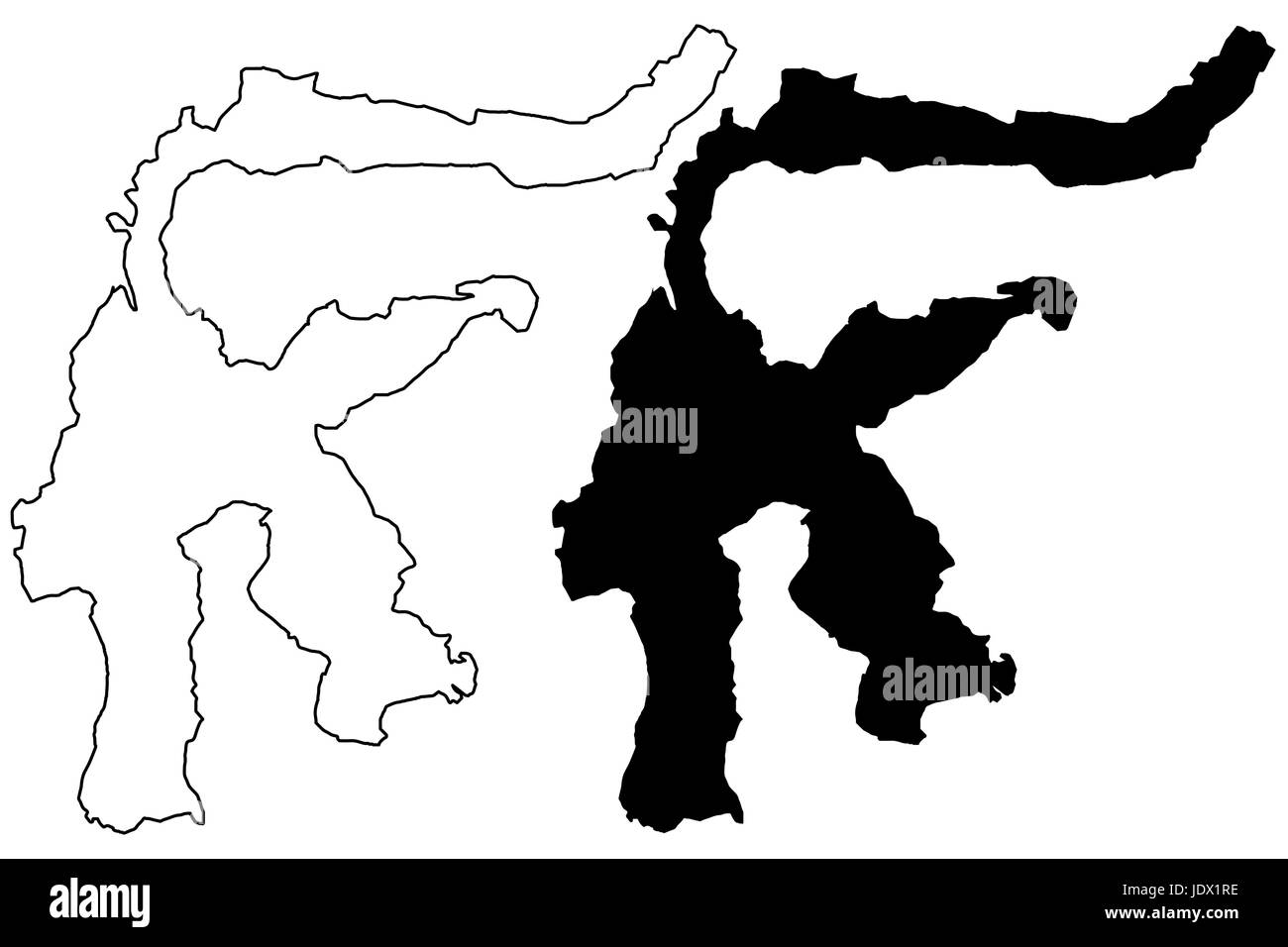 Sulawesi mappa illustrazione vettoriale, scribble schizzo Sulawesi Illustrazione Vettoriale