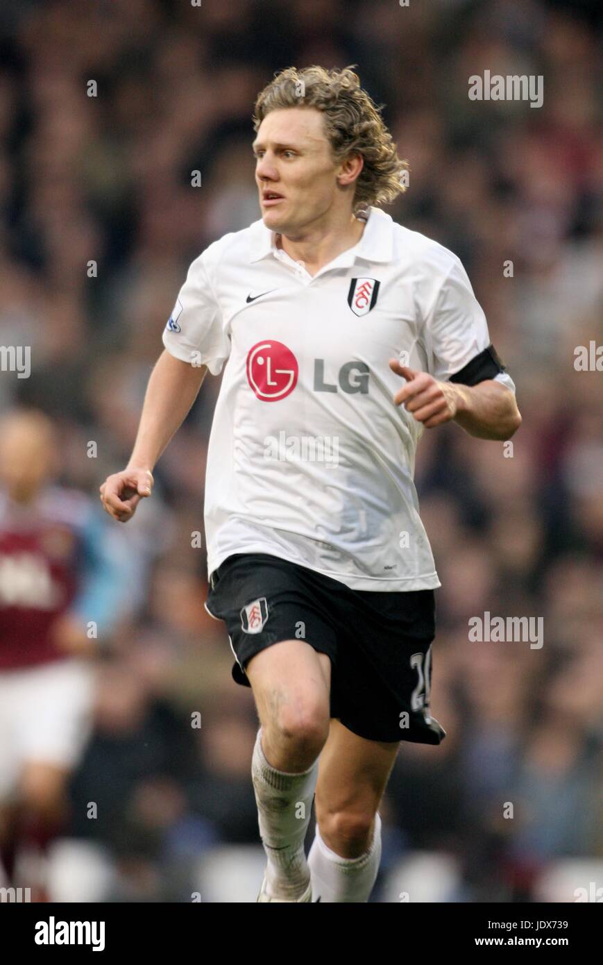 JIMMY BULLARD Fulham FC Craven Cottage Londra Inghilterra 23 Febbraio 2008 Foto Stock