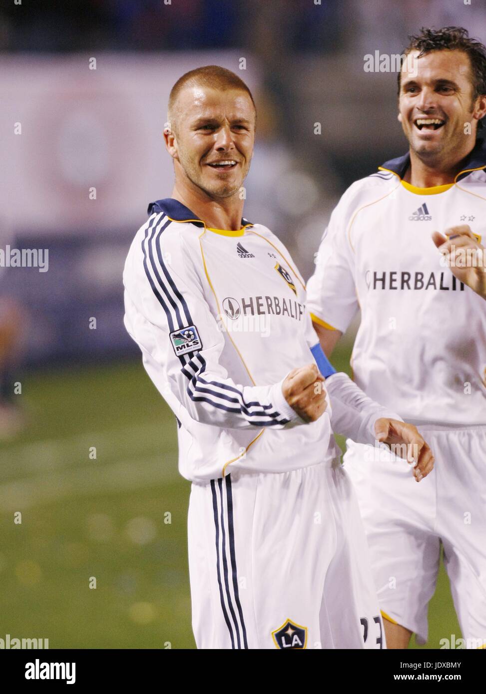 DAVID BECKHAM gol da metà W LOS ANGELES GALAXY HOME DEPOT CENTER DI CARSON LOS ANGELES STATI UNITI D'AMERICA 24 Maggio 2008 Foto Stock