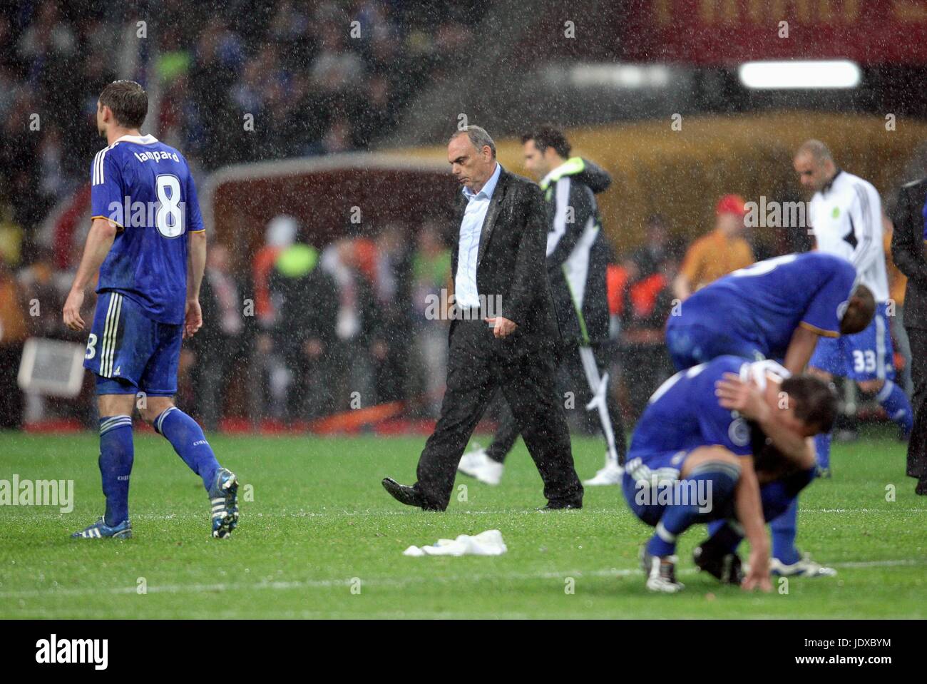 JOHN TERRY & CHELSEA GIOCATORI MANCHESTER UNITED V CHELSEA LUZHNIKI STADIUM Mosca FEDERAZIONE RUSSA il 21 maggio 2008 Foto Stock