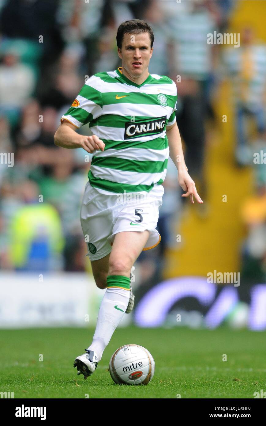 GARY CALDWELL GLASGOW CELTIC CELTIC PARK GLASGOW Scozia 31 Agosto 2008 Foto Stock