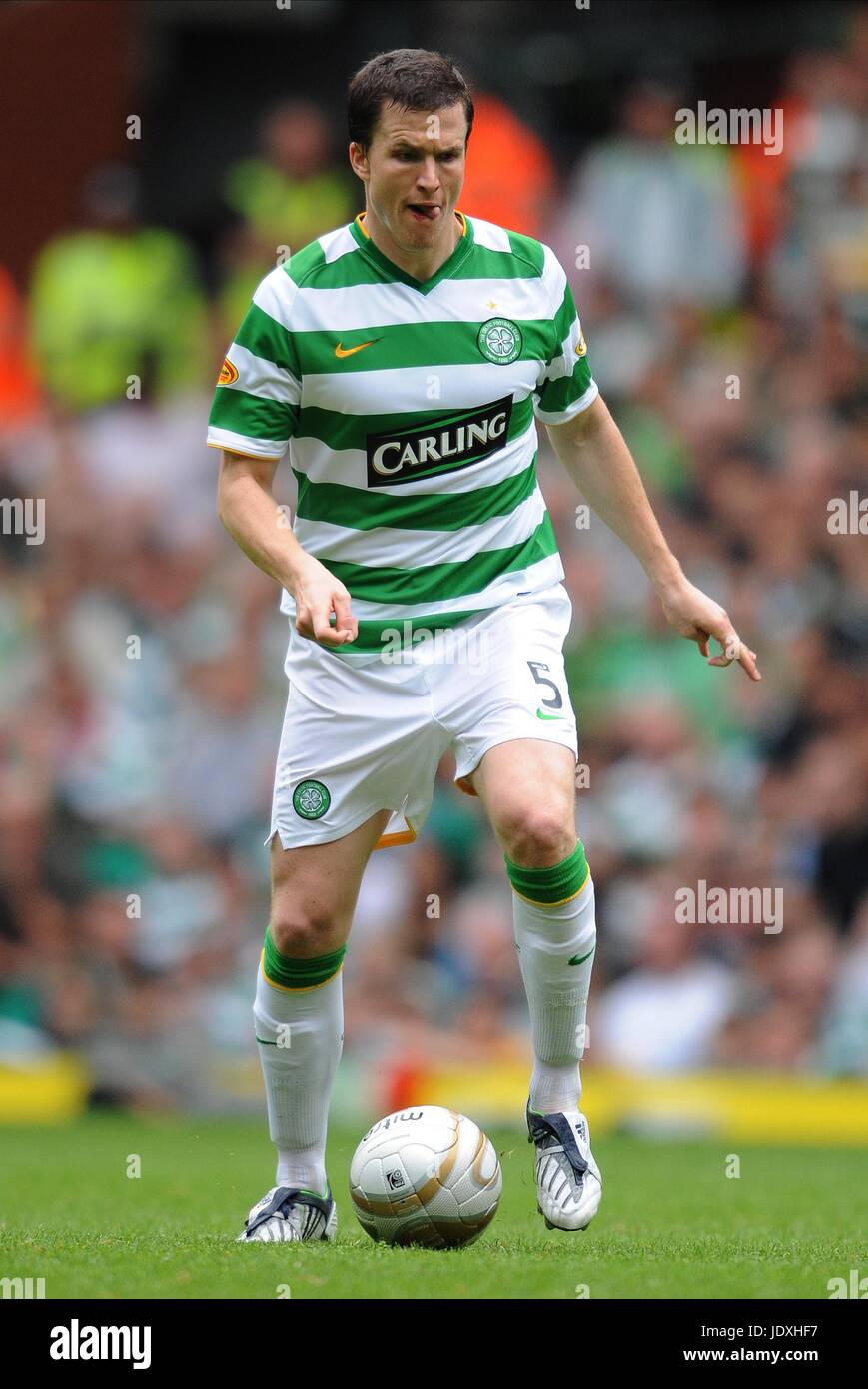 GARY CALDWELL GLASGOW CELTIC CELTIC PARK GLASGOW Scozia 31 Agosto 2008 Foto Stock