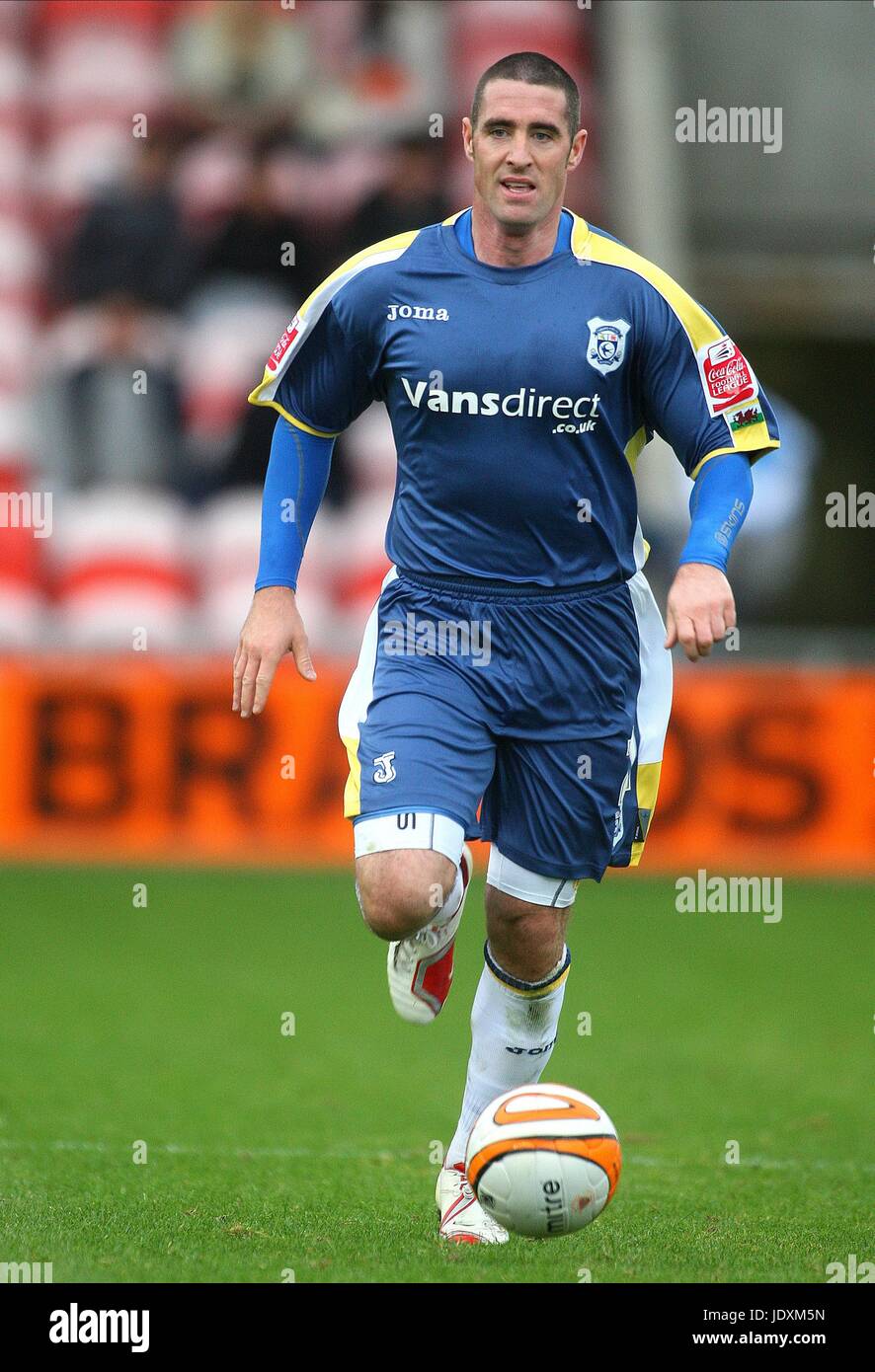 MARK KENNEDY CARDIFF CITY FC BLOOMFIELD ROAD Blackpool Inghilterra 04 Ottobre 2008 Foto Stock