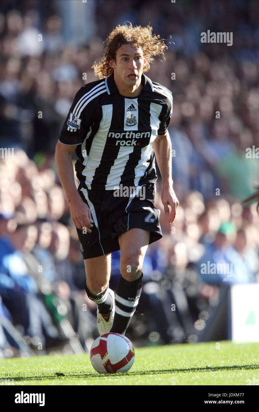 FABRICIO COLOCCINI Newcastle United FC GOODISON PARK LIVERPOOL ENGLAND 05 Ottobre 2008 Foto Stock