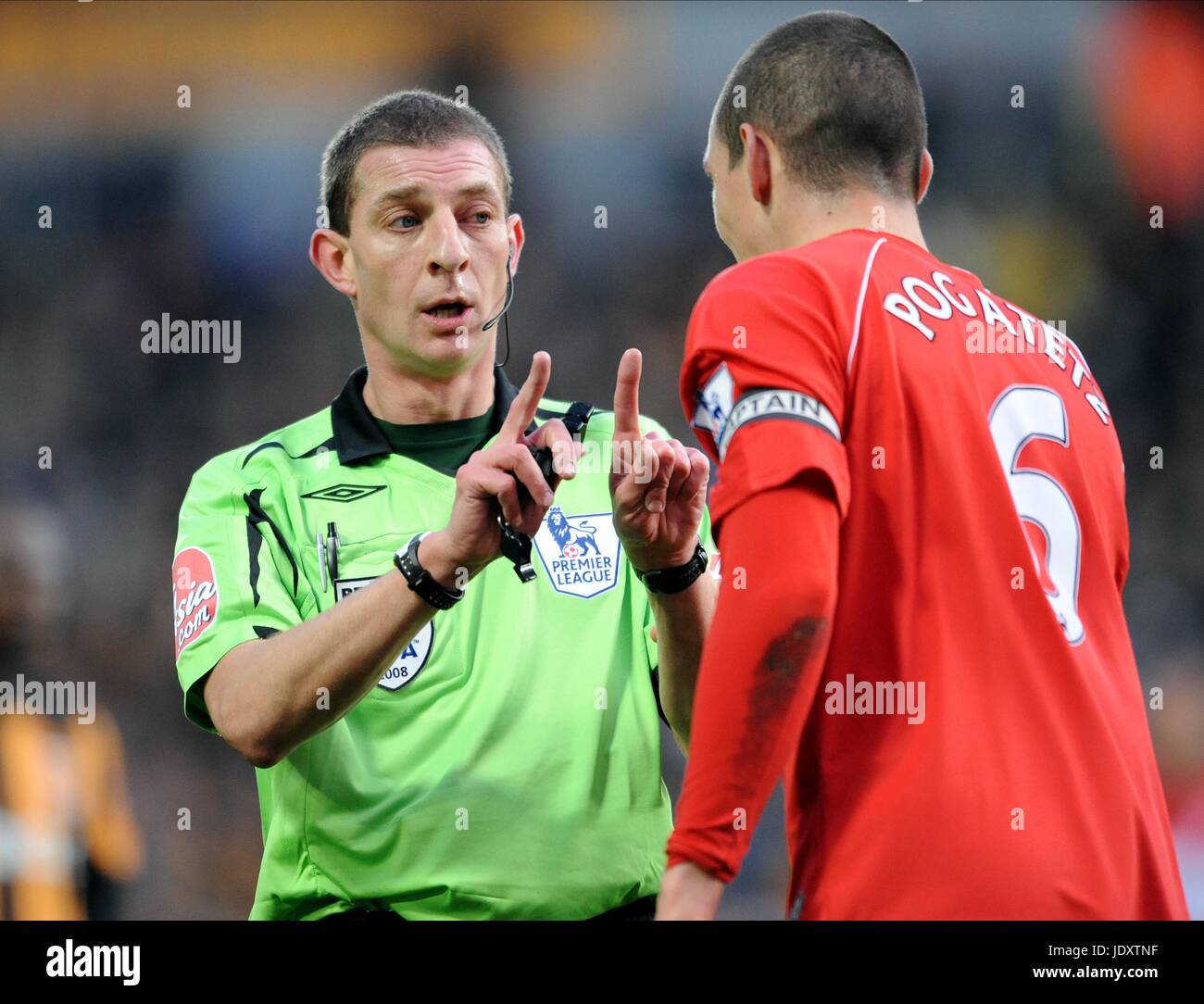 STEVE TANNER EMANUEL POGATETZ HULL V MIDDLESBROUGH KC Stadium Hull Inghilterra 06 Dicembre 2008 Foto Stock