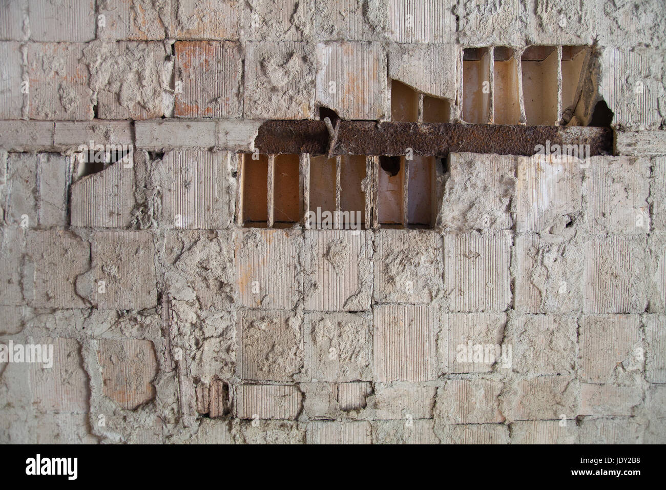 Abstract bianco sullo sfondo di mattoni testura sabbiosa. Foto Stock