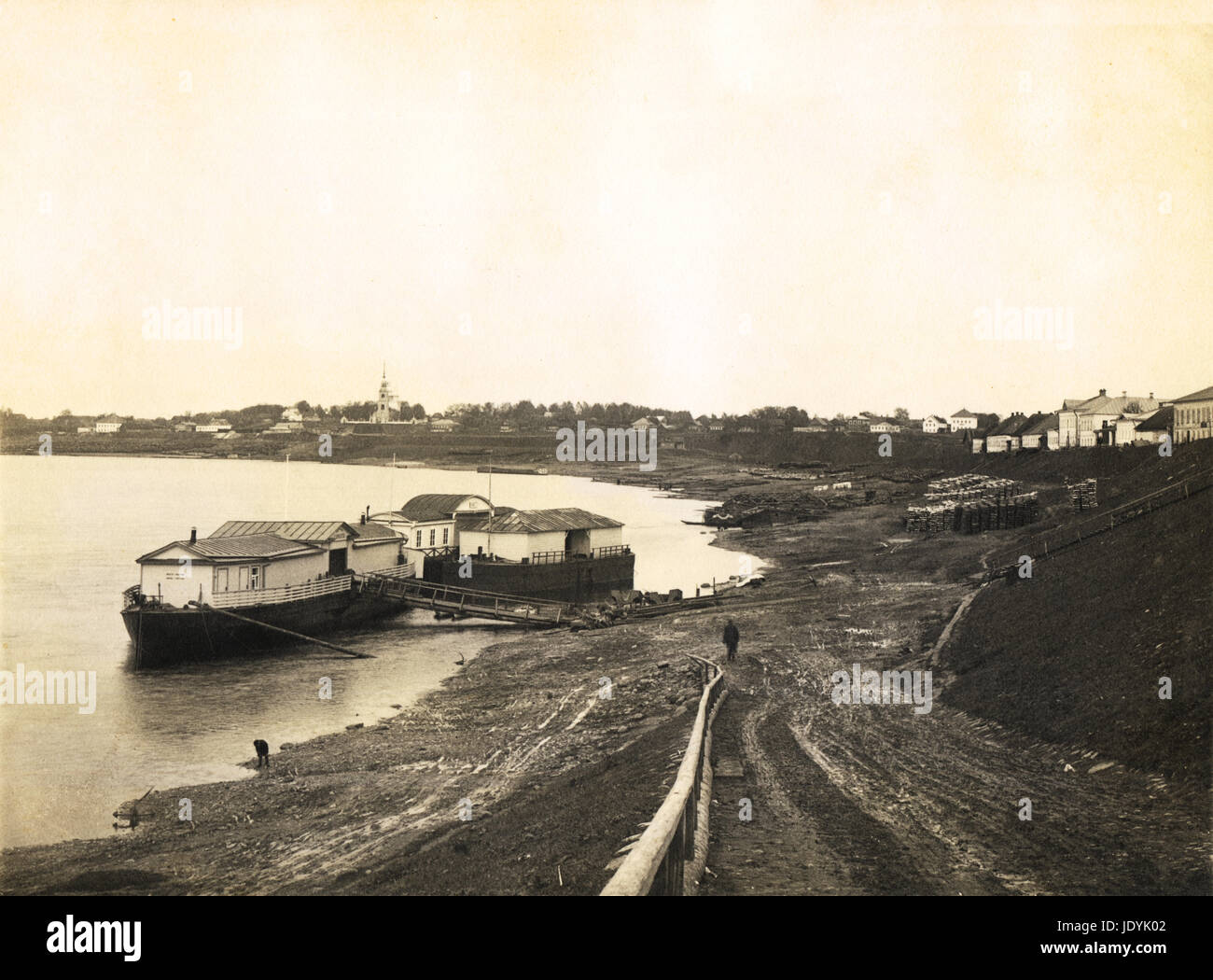 Vecchia Russia. Volga, foto d'epoca, Russia, circa 1900 Foto Stock