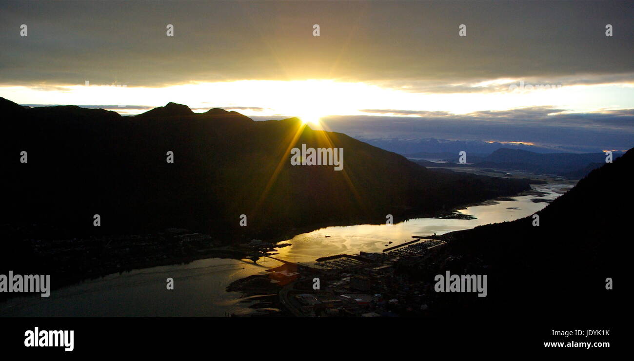 Tramonto d'Alasca Foto Stock